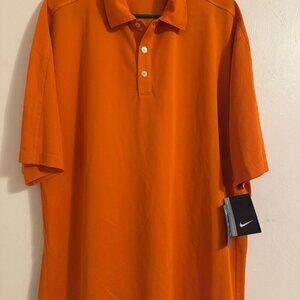 Nike Dri-FIT Golf Polo Shirt Men's Size XL Orange Performance Moisture Wicking